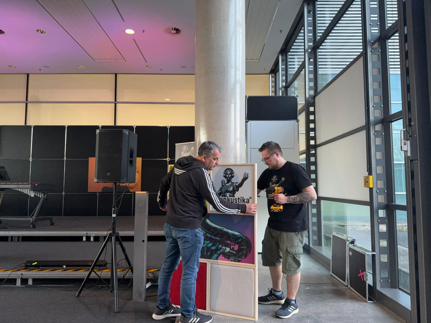 Frankustika beim Aufbau